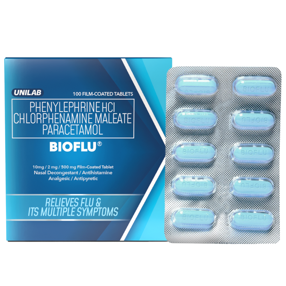 Unilab Bioflu 10 Tablets - Medicine for Relief of Flu and other symptoms
