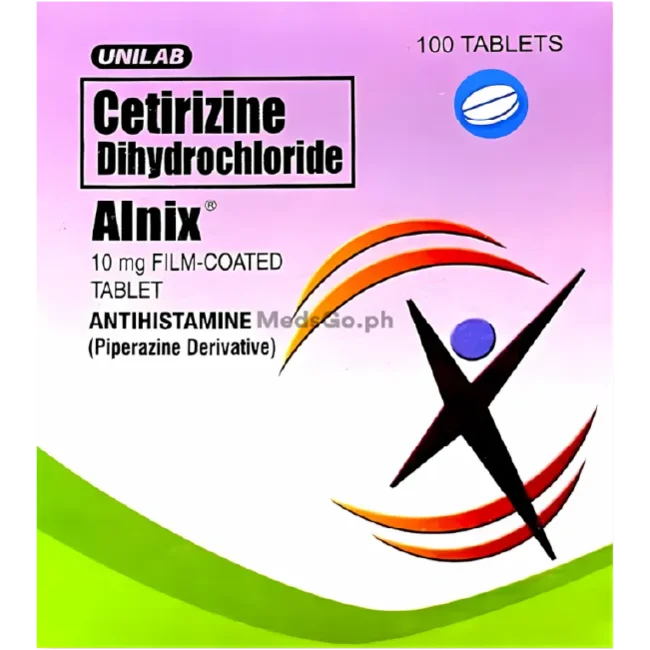 Alnix 10mg 100S All-Day Allergy Relief From Sneezing, Itchy And Runny Nose In As Fast As 15 Minutes