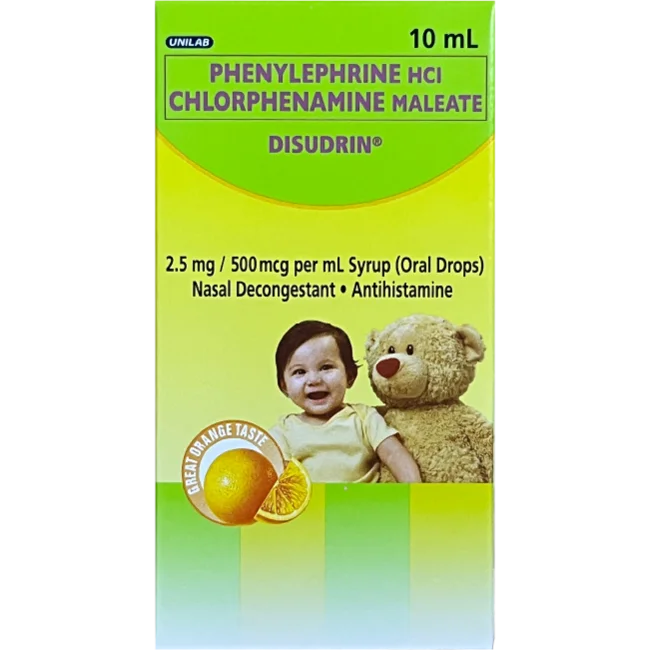 Disudrin 10mL Drops For the relief of Children's colds