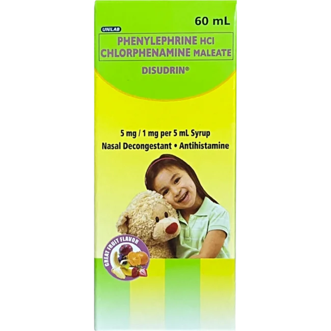 Disudrin 60mL Syrup For the relief of Children's colds