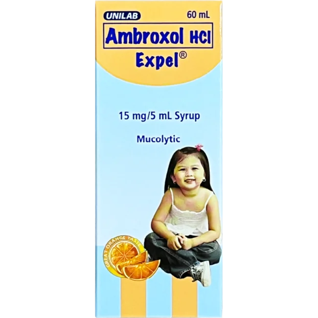 (Ambroxol HCl) Expel Syrup 60mL (Mucolytic for relief of children's cough)