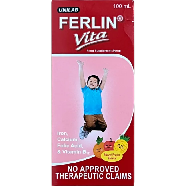 Ferlin Vita Syrup 100ml Good-Tasting Iron Supplement For Everyday Use