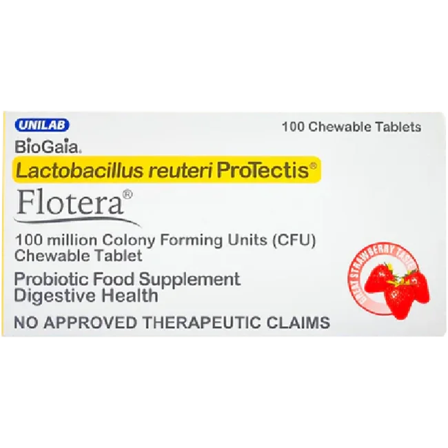 Flotera Chewable Tablet 100s (100 million Colony Forming Units (CFU) Probiotic Food Supplement)