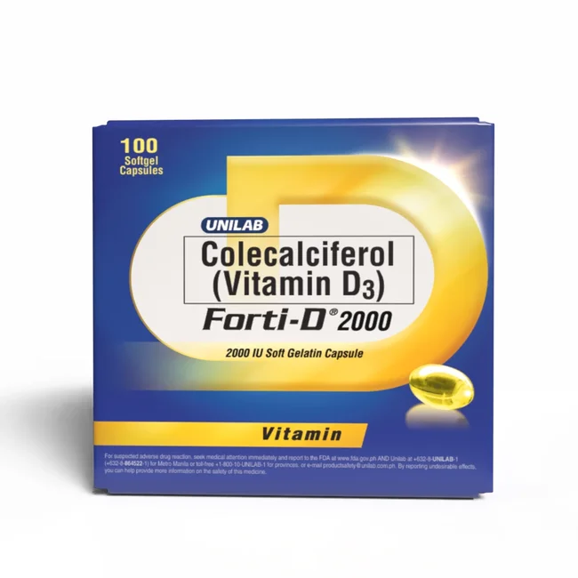 Unilab Forti-D 800IU 10 Tablets - For Defense Against Long-term Diseases and Treatment of Vitamin D