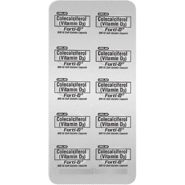 Unilab Forti-D 800IU 70 Tablets - Defends Against Long-term Ailments, Treats Vitamin D Deficiency