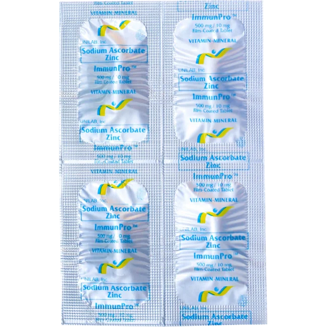 Immunpro Ascorbic Acid With Zinc 12s (For Increased Body Resistance And Enhanced Immune System)