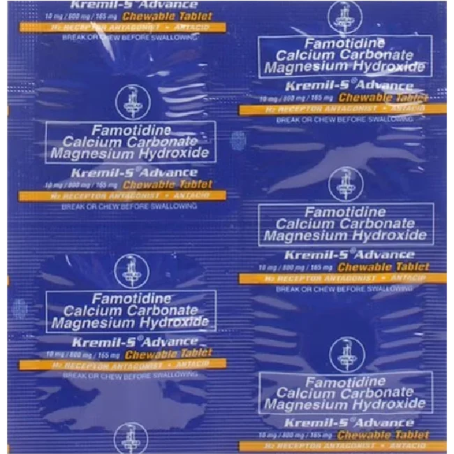 Unilab Kremil-S Advance Antacid 12 Tablets - For All-Day Relief for Heartburn & Acid Reflux