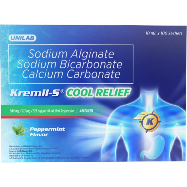 Kremil-S Liquid Cool Relief 10ml Sachet 100 Pieces (Fast Soothing Relief With Stomach Protection For
