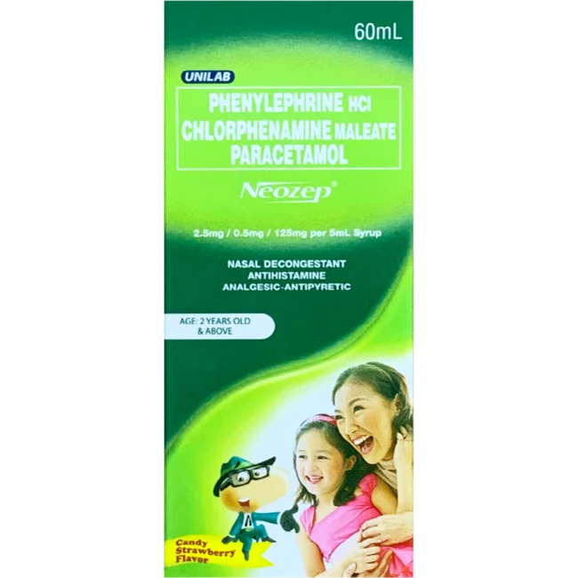 Neozep 60mL Syrup For the relief of Children's colds