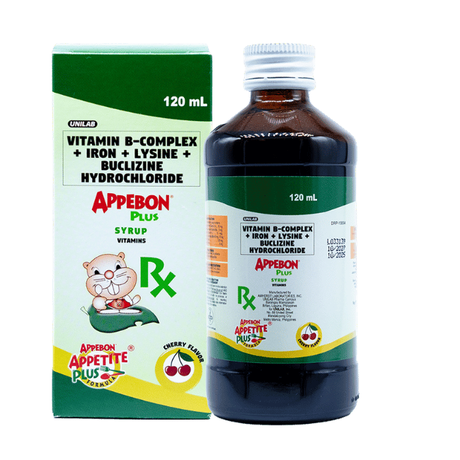 (FREE Cutlery Set) Appebon 120mL Syrup - Helps in Improving Children's Appetite