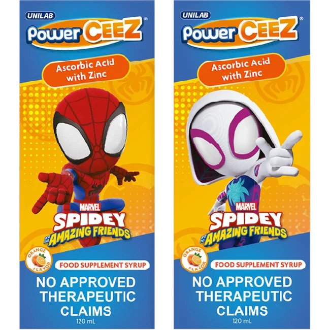 PowerCeez' Marvel-themed Vitamin C + Zinc 120mL Syrup (Boost Immunity and protect from illnesses)