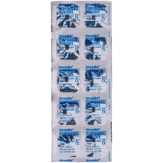 Rx: RM CLOPIDOGREL 75MG TAB
