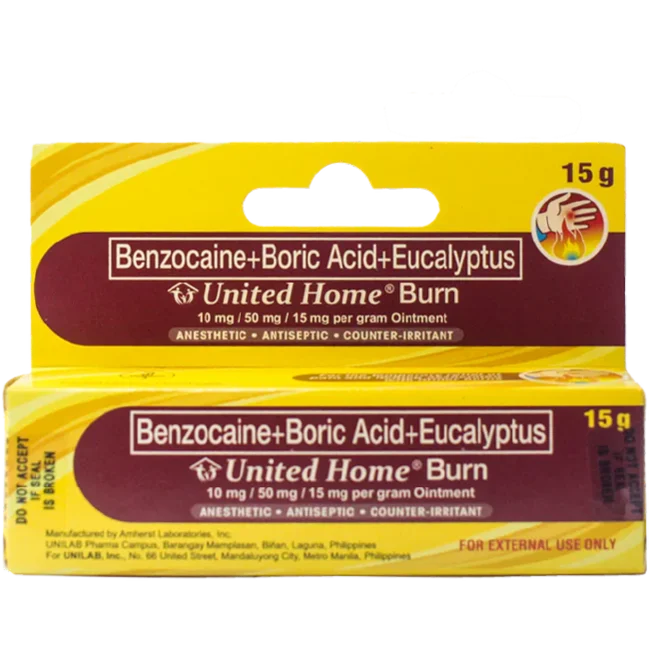 United Home Burn Ointment for Minor Burns - 15g Tube