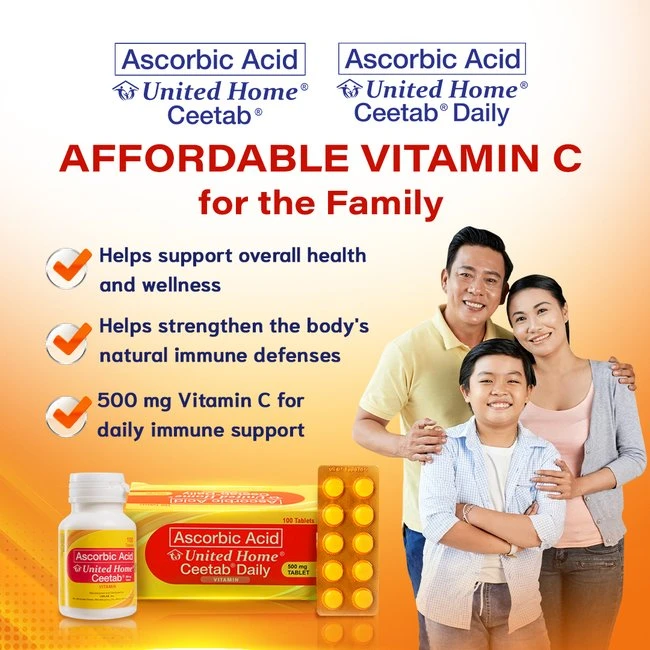 United Home Ceetab (Non-Acidic Vitamin C for Immunity) 100S