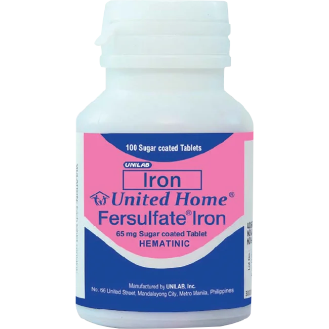 Healthy Blood Power Duo: United Home Fersulfate 100 Tablets + Ceetab 10 Tabets