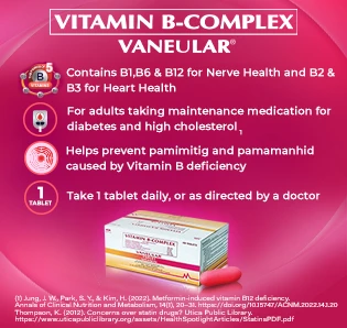 Vaneular' 100s, high dose 5 B vitamins for adults w/ neuropathy due to diabetes & high cholesterol