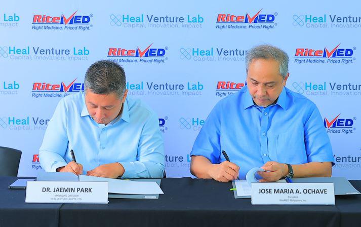Dr. Jaemin Park, managing director, Heal Venture Lab. Pte. Ltd. and lawyer Jose Maria Ochave, president, RiteMED Philippines Inc