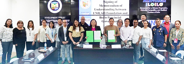 THE Iloilo provincial government and Unilab Foundation Inc. (UFI) ink an agreement to bolster mental health programs. (Iloilo Capitol PIO)