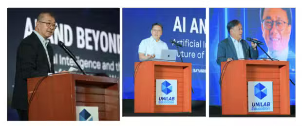 L-R: Former DOST Sec. Fortunato de la Peña; Dr. John Paul Vergara, Professor, Department of Information Systems and Computer Science, Ateneo de Manila University; and Roberto Batungbacal, former DOW Philippines Country Manager, joined the panel discussion at the Manila leg of the UniEd-MIT RAISE symposium.