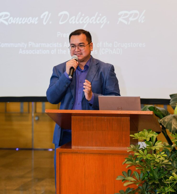 Romvon V. Daligdig, president of the Community Pharmacists Association of the Drugstores Association of the Philippines