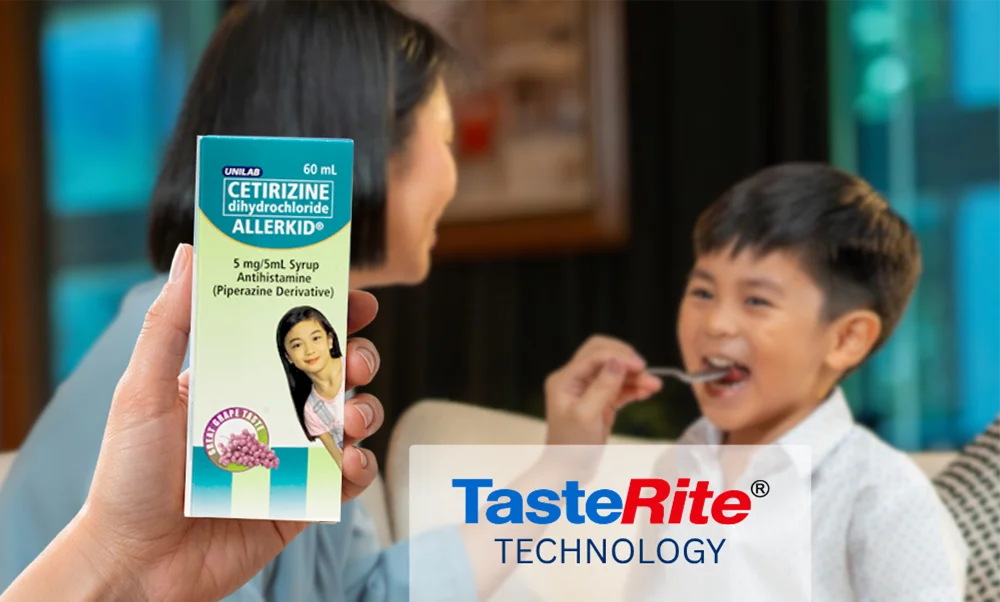 Unilab-patented TasteRite Technology masks bitter taste in children’s medicine