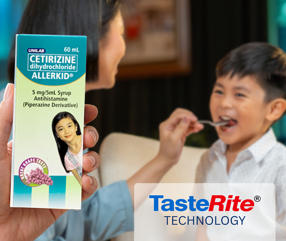 A Philippine-First: Unilab-patented TasteRite® Technology masks bitter taste in children’s medicine​